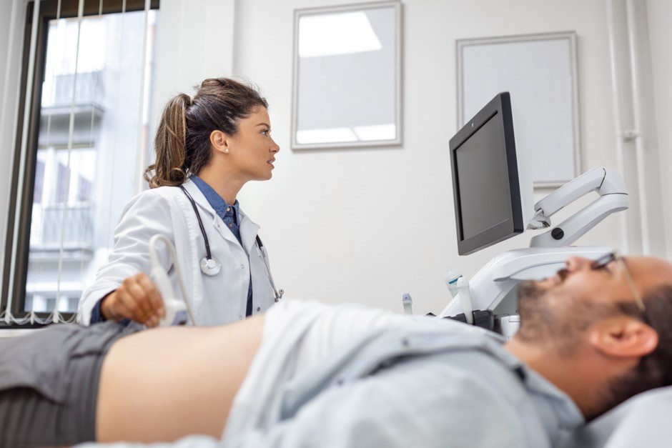 A person gets an ultrasound post-op.