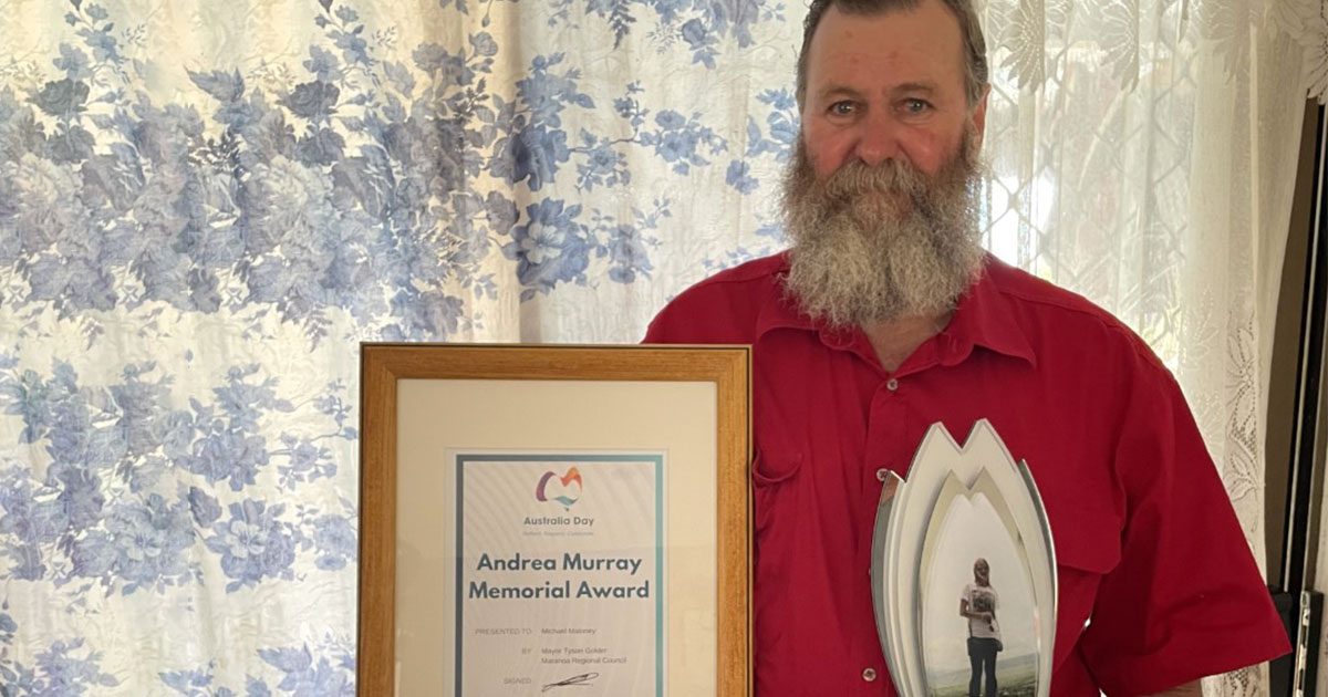Michael Maloney and his Andrea Murray Memorial Award