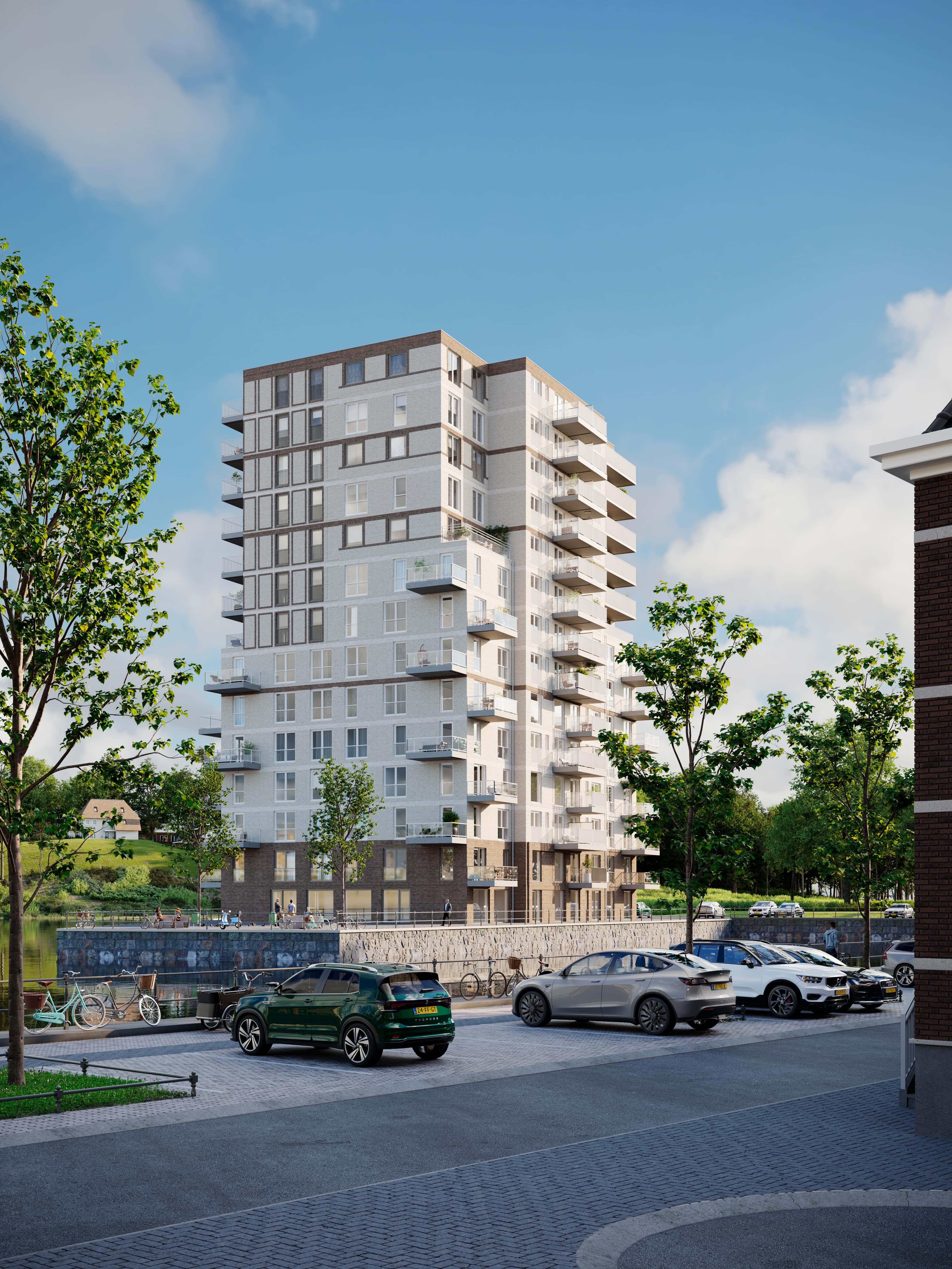 Woontoren - Artist Impression - Wit