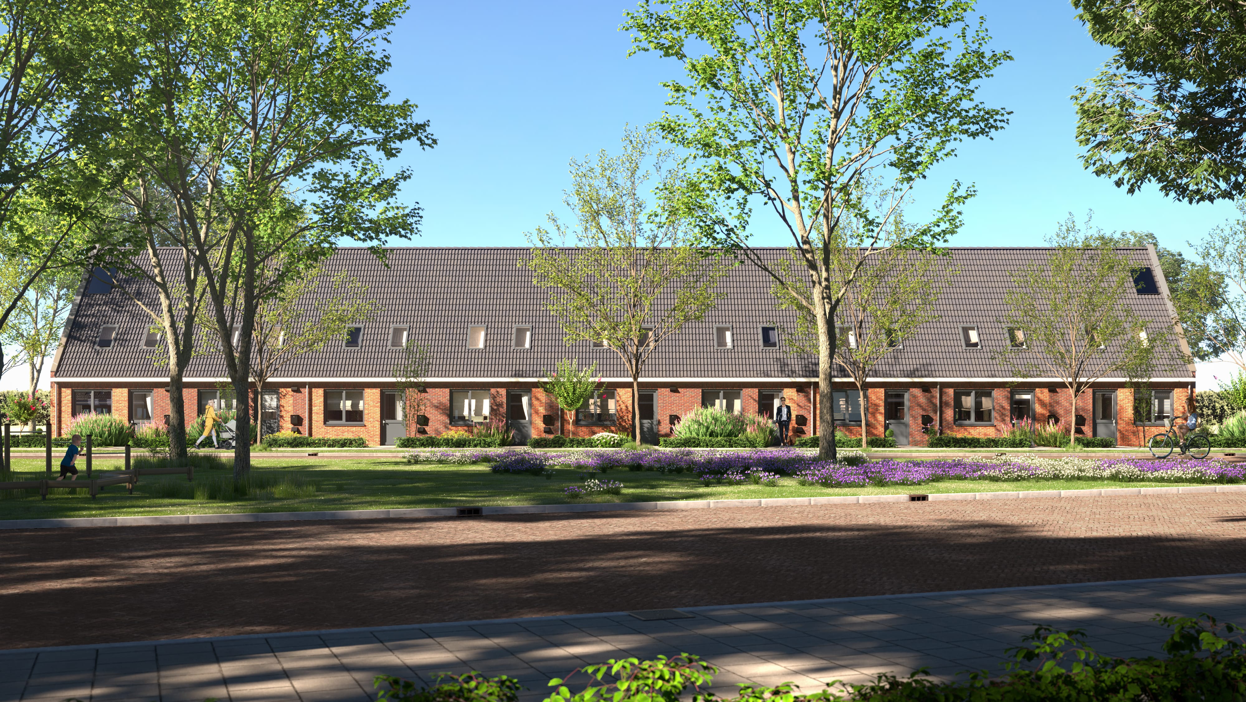 Artist Impression - Emmeloord - 9 woningen - Mercatus - Vooraanzicht
