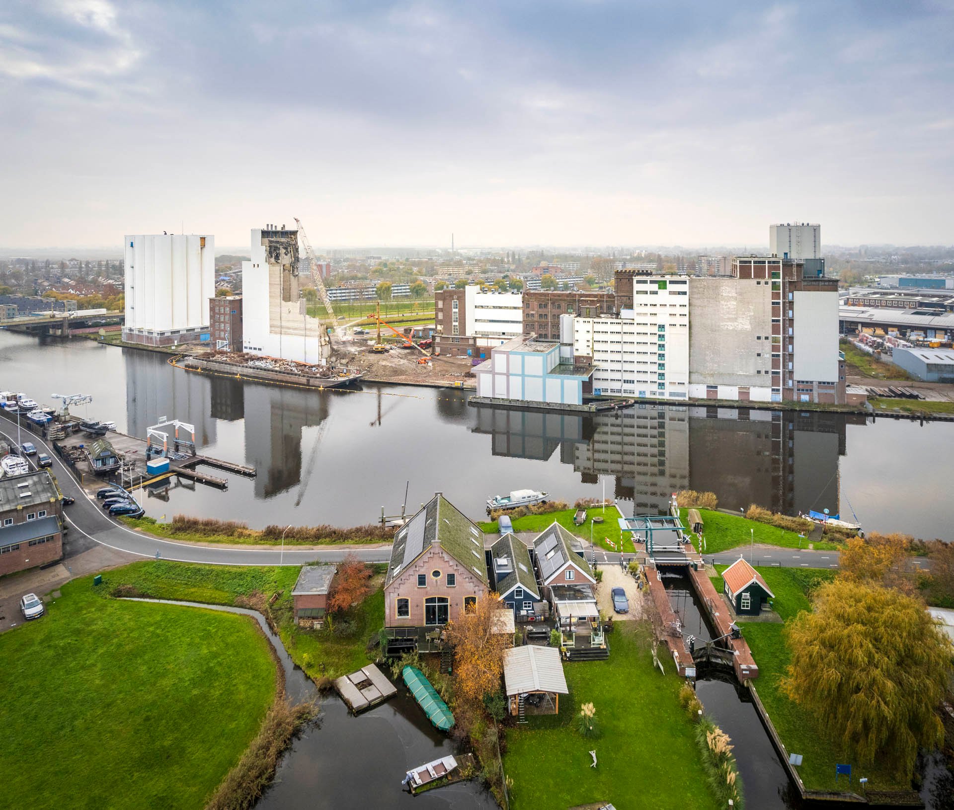 Dronefoto Zaankwartier Wormerveer