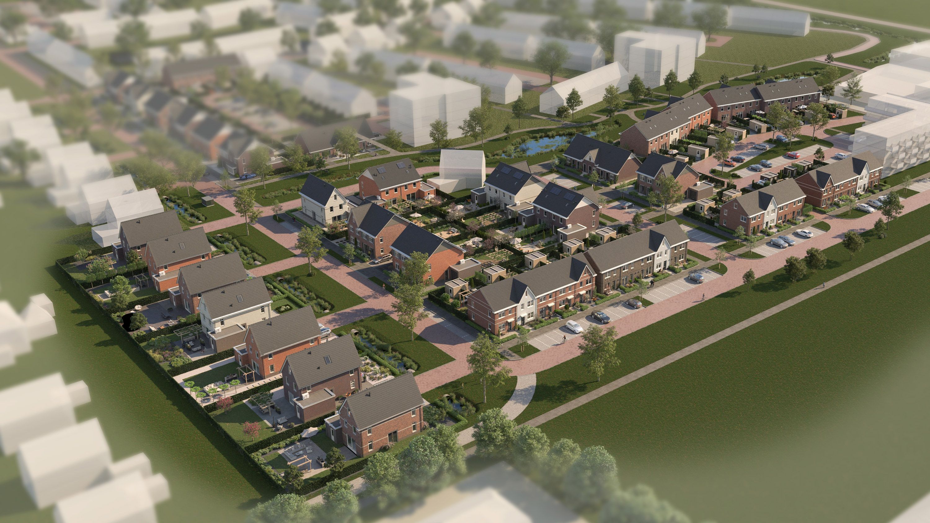 Artist Impression - Vogelvlucht view Zuyderkroon Zevenhuizen