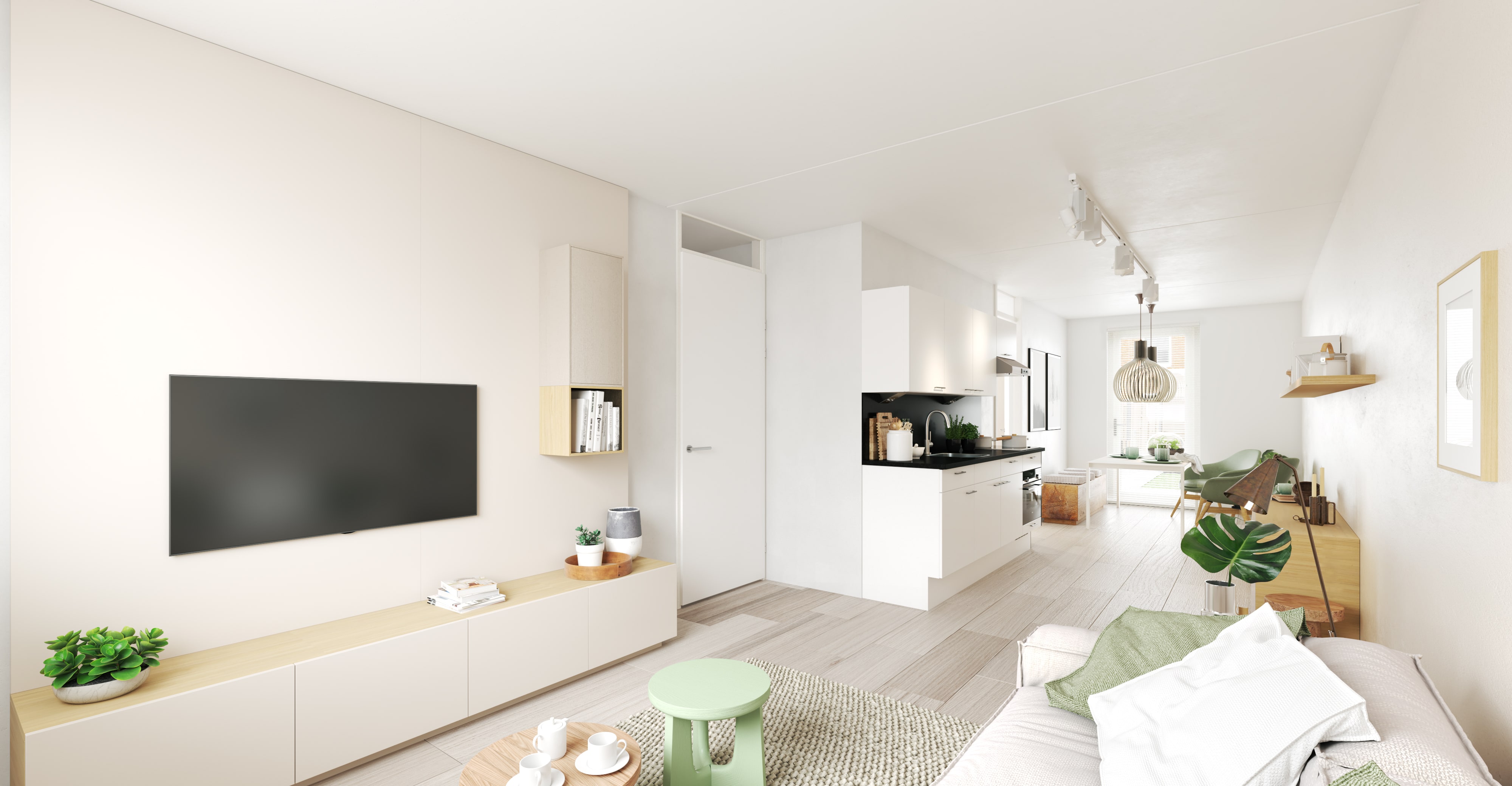 Woonkamer in levensloopbestendige woning