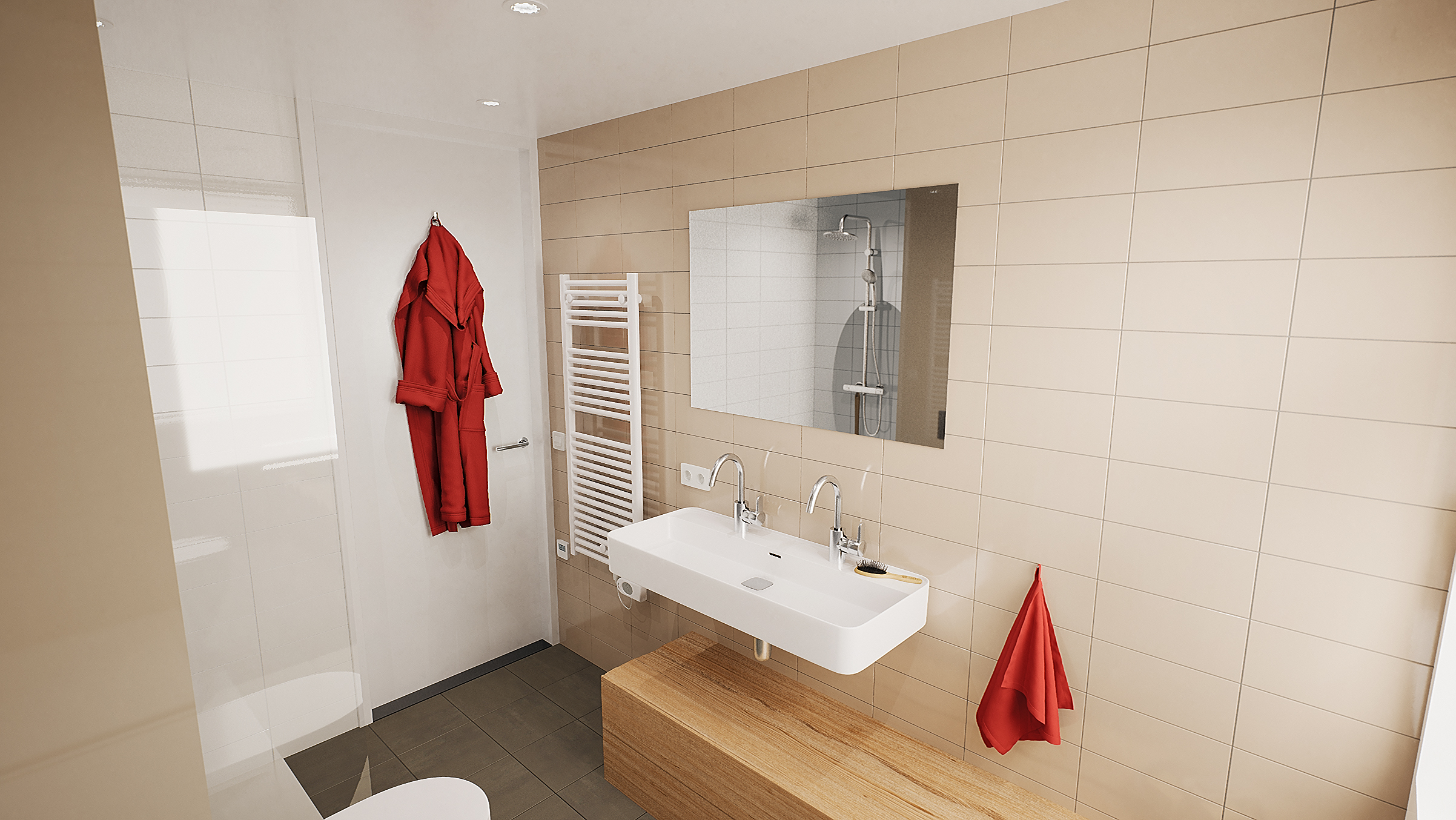 Fijn Wonen 3.0 Artist Impression badkamer 2-3 serie