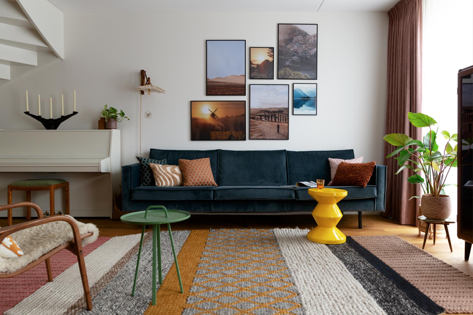 Woonkamer met bank Rianne en Rutger uit Groningen