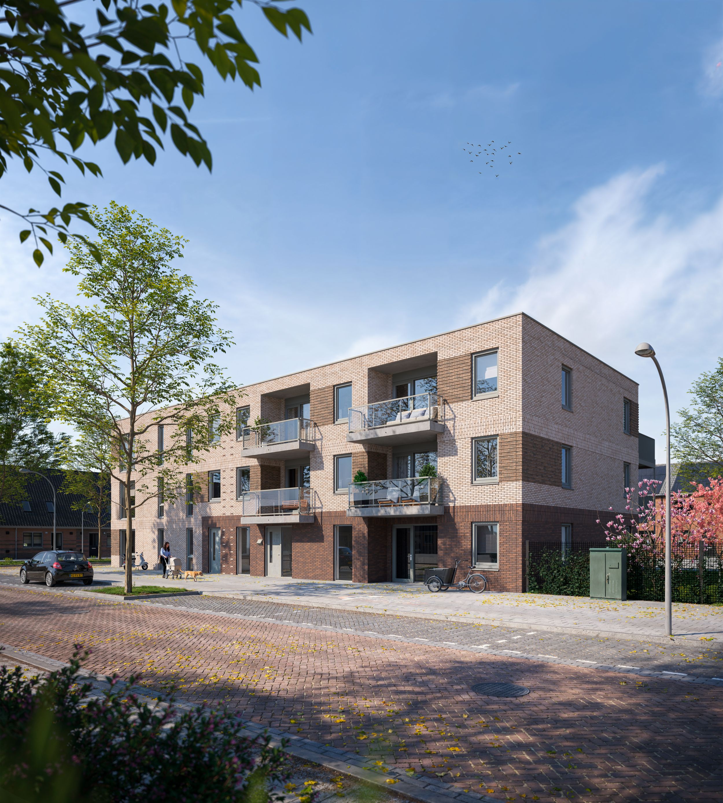 Artist Impression Galerij - drie laags - uitpandig balkon
