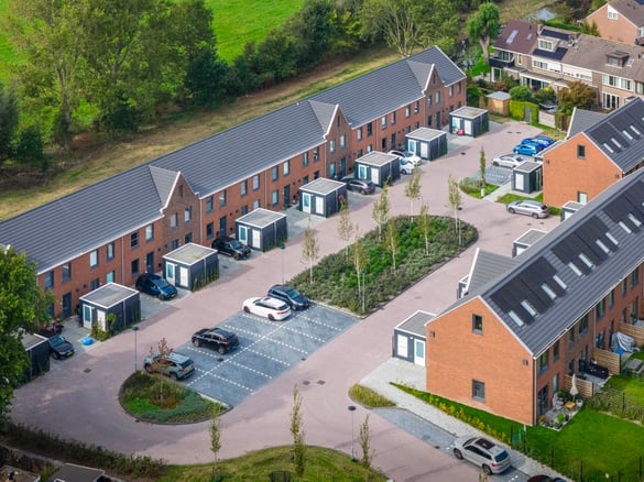 Edam - drone foto van de wijk