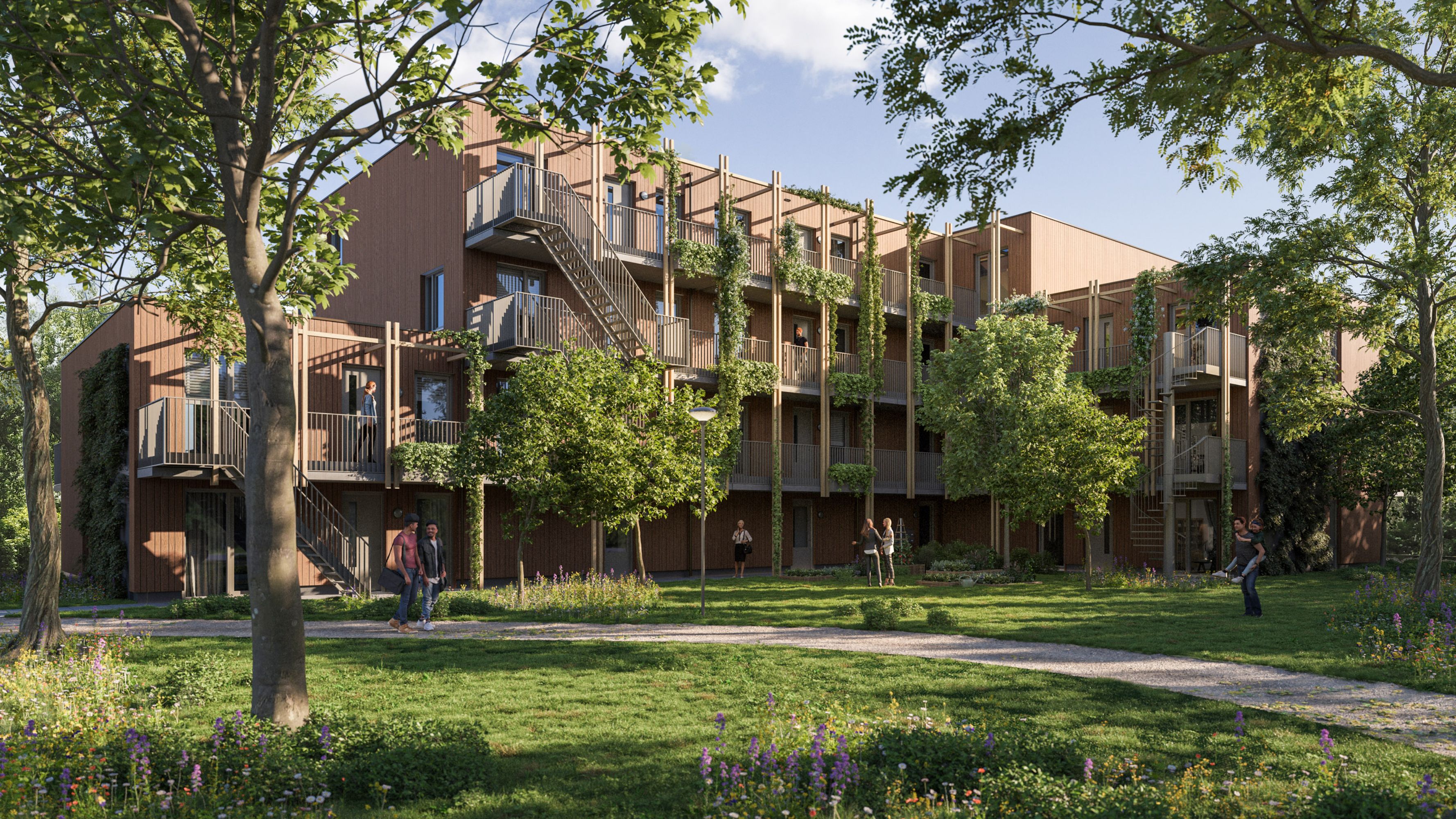 Artist Impression - Gallerij appartementen  Buurtschap te Veld - Eindhoven