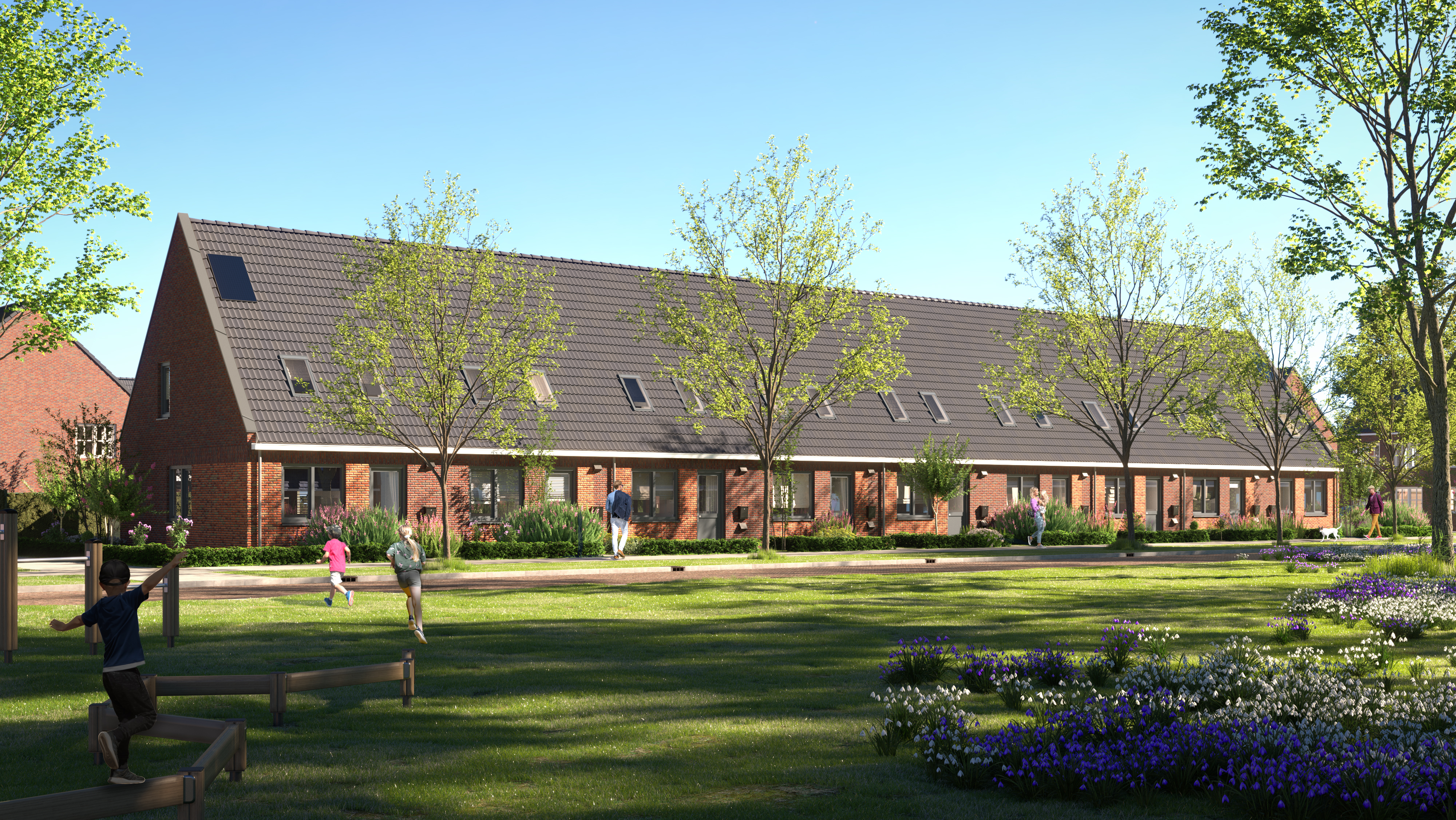 Artist Impression - Emmeloord - 9 woningen - Mercatus - Linker zijaanzicht