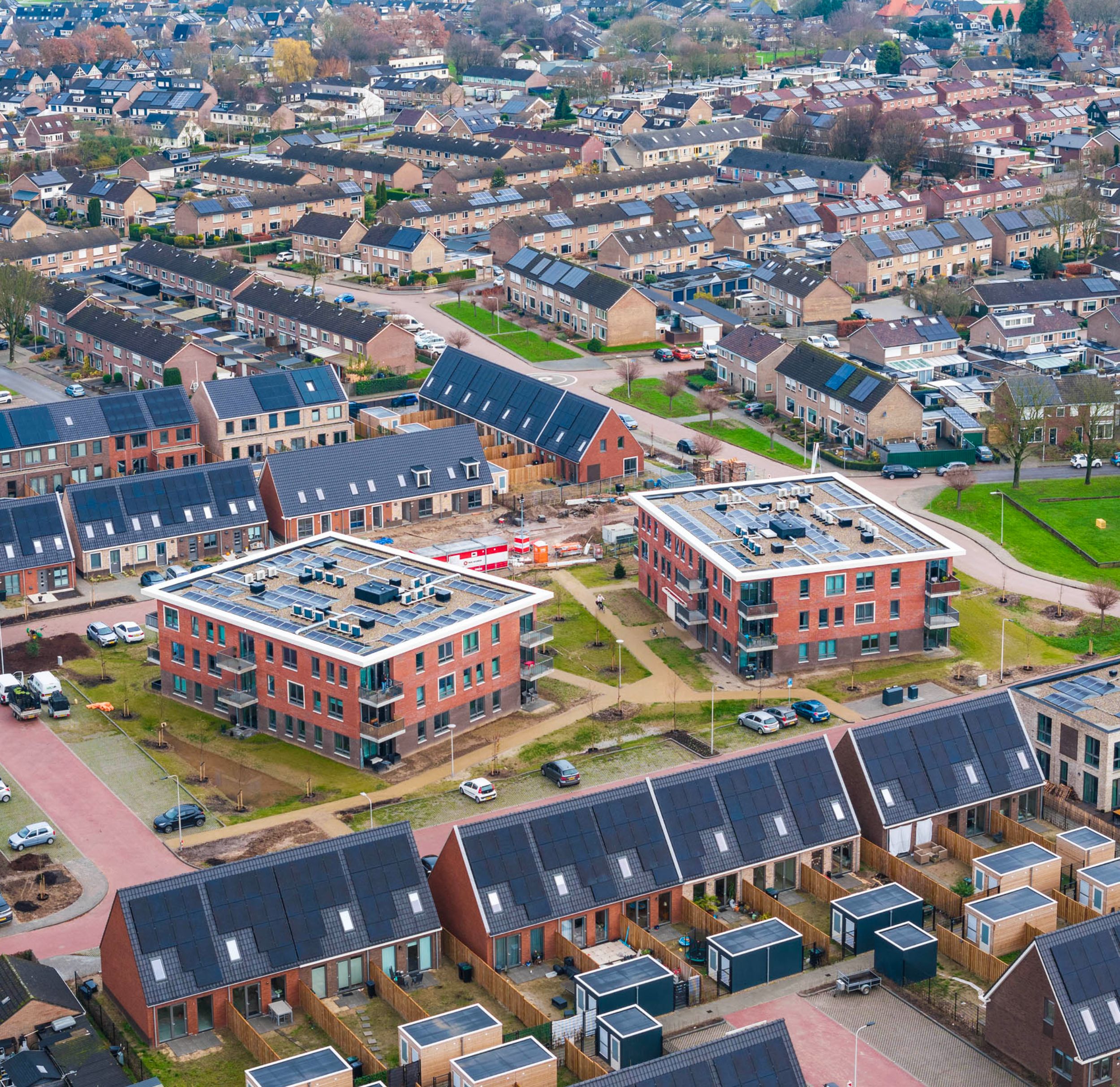 Gendt - Staatsliedenbuurt - Dronefoto - Inclusief appartementen Van Wijnen