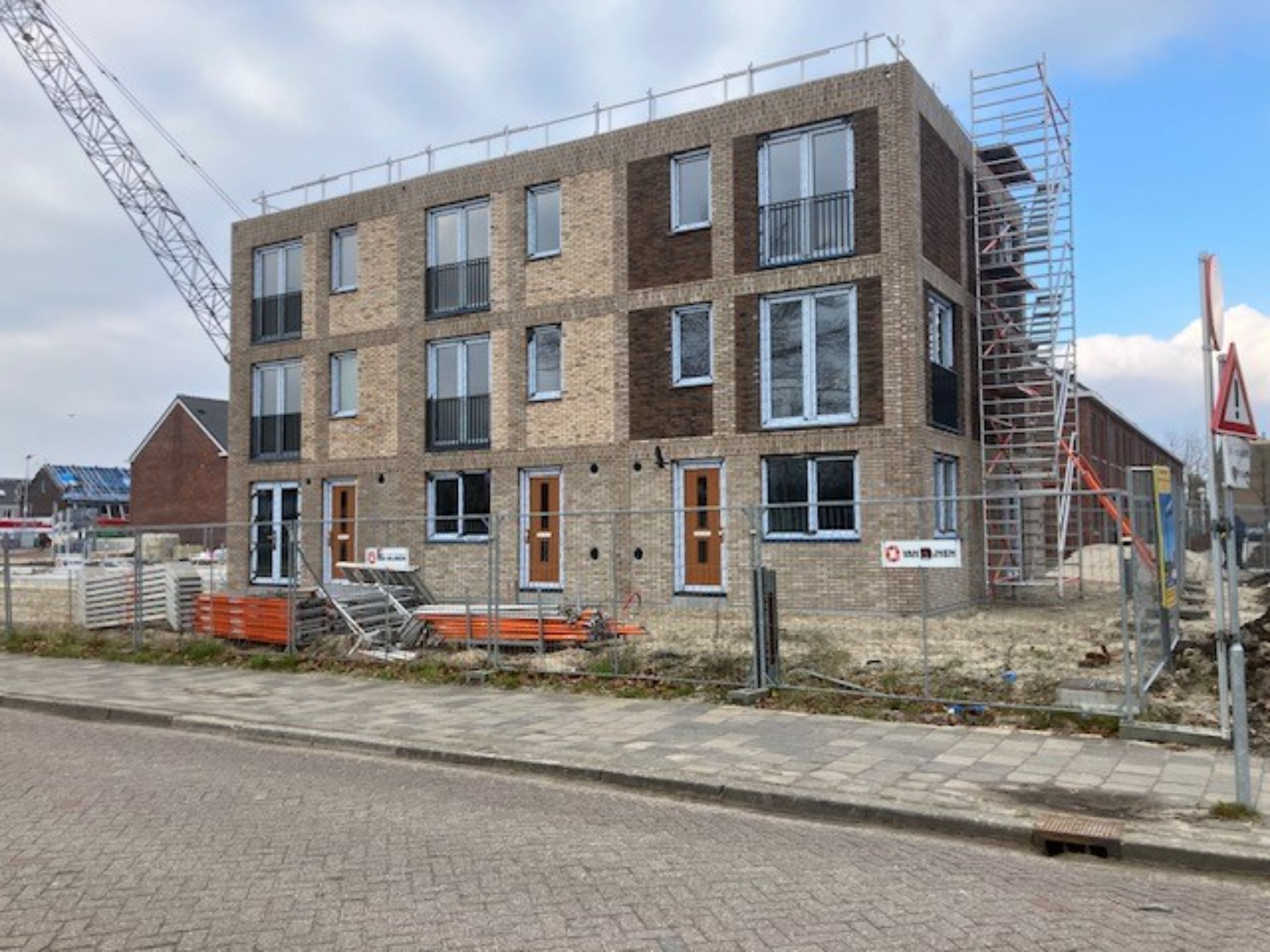 Voortgang bouw Drielaags plat woningen in Gouda - Zuidelijke Stempel Oost
