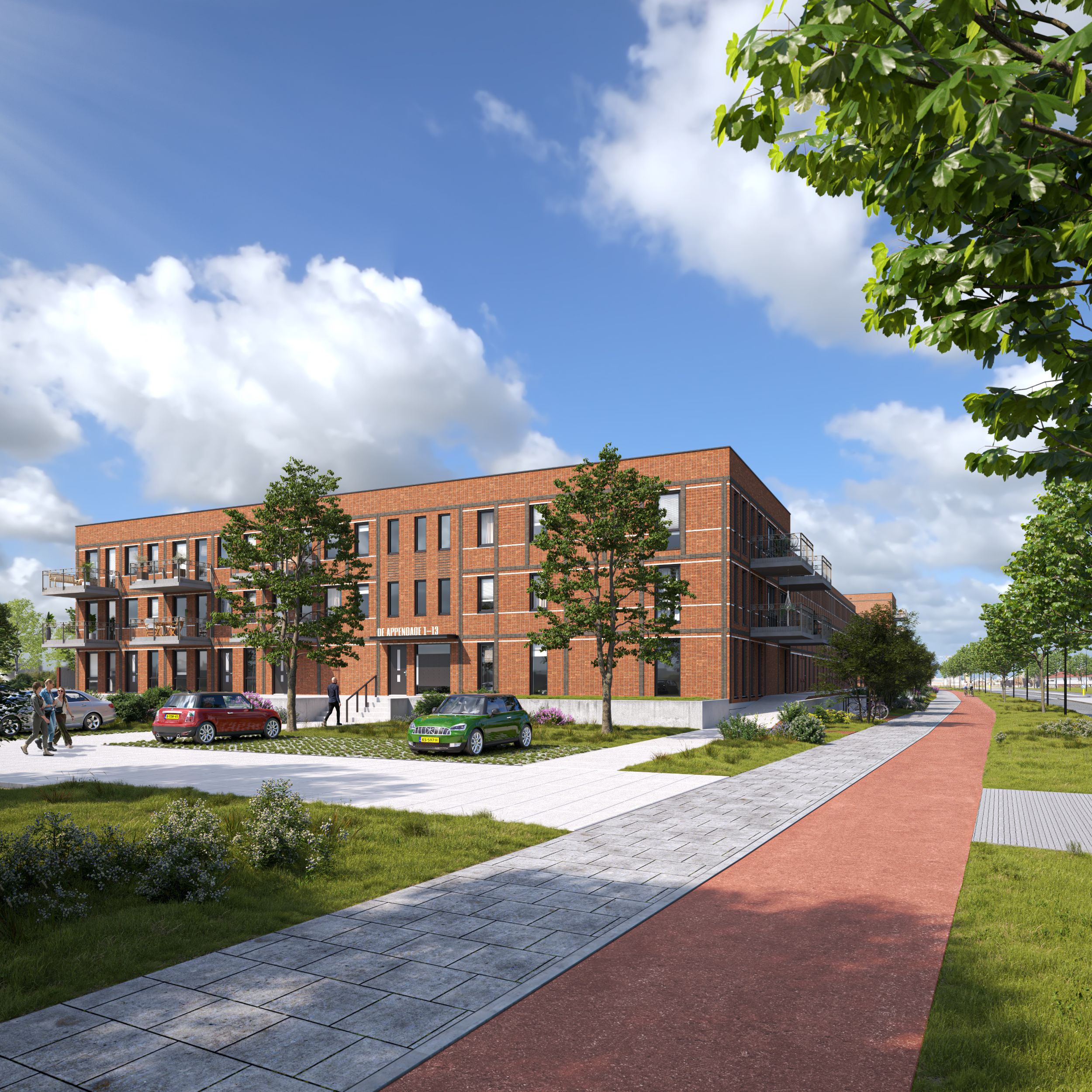 Artist Impression - Hengelo - De Appendage - Galerij - Parkeerplaatsen
