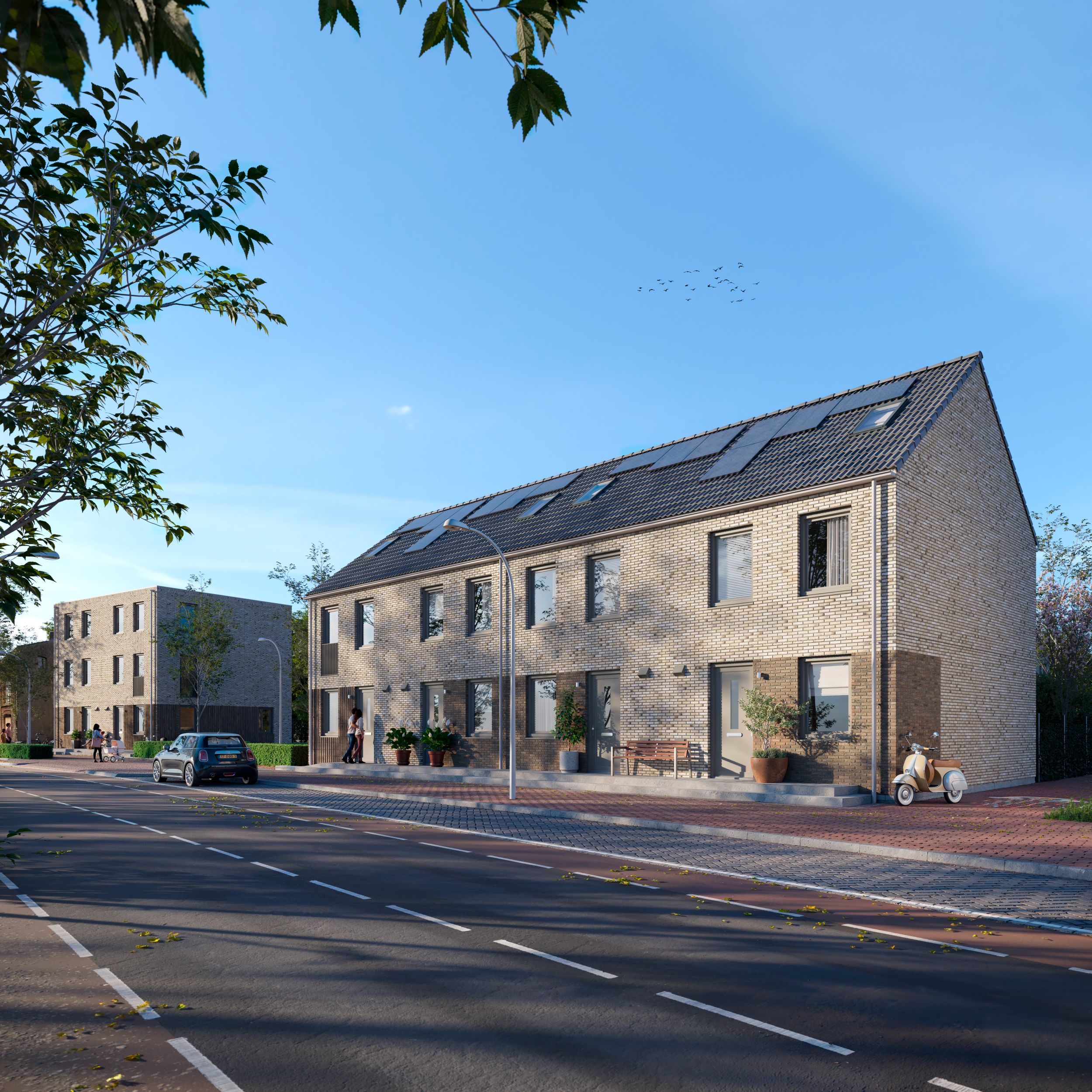 Artist Impression - Kerkrade - Industriestraat - Tweelaags met kap