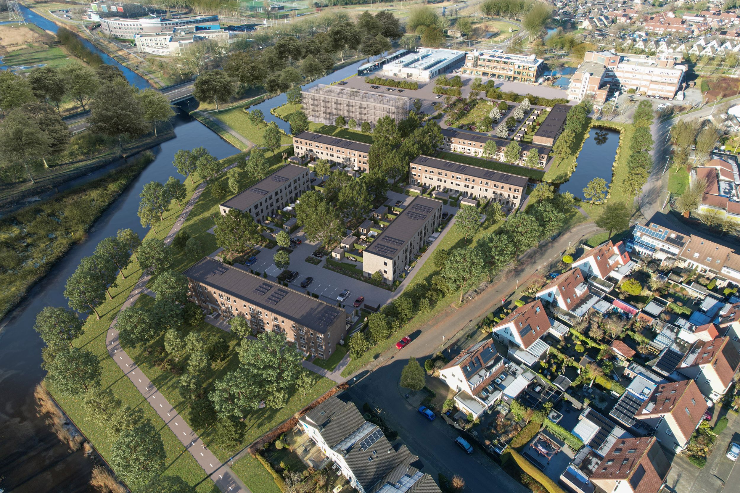 Artist Impression - Mix Camminghaburen - Leeuwarden - Vogelvlucht