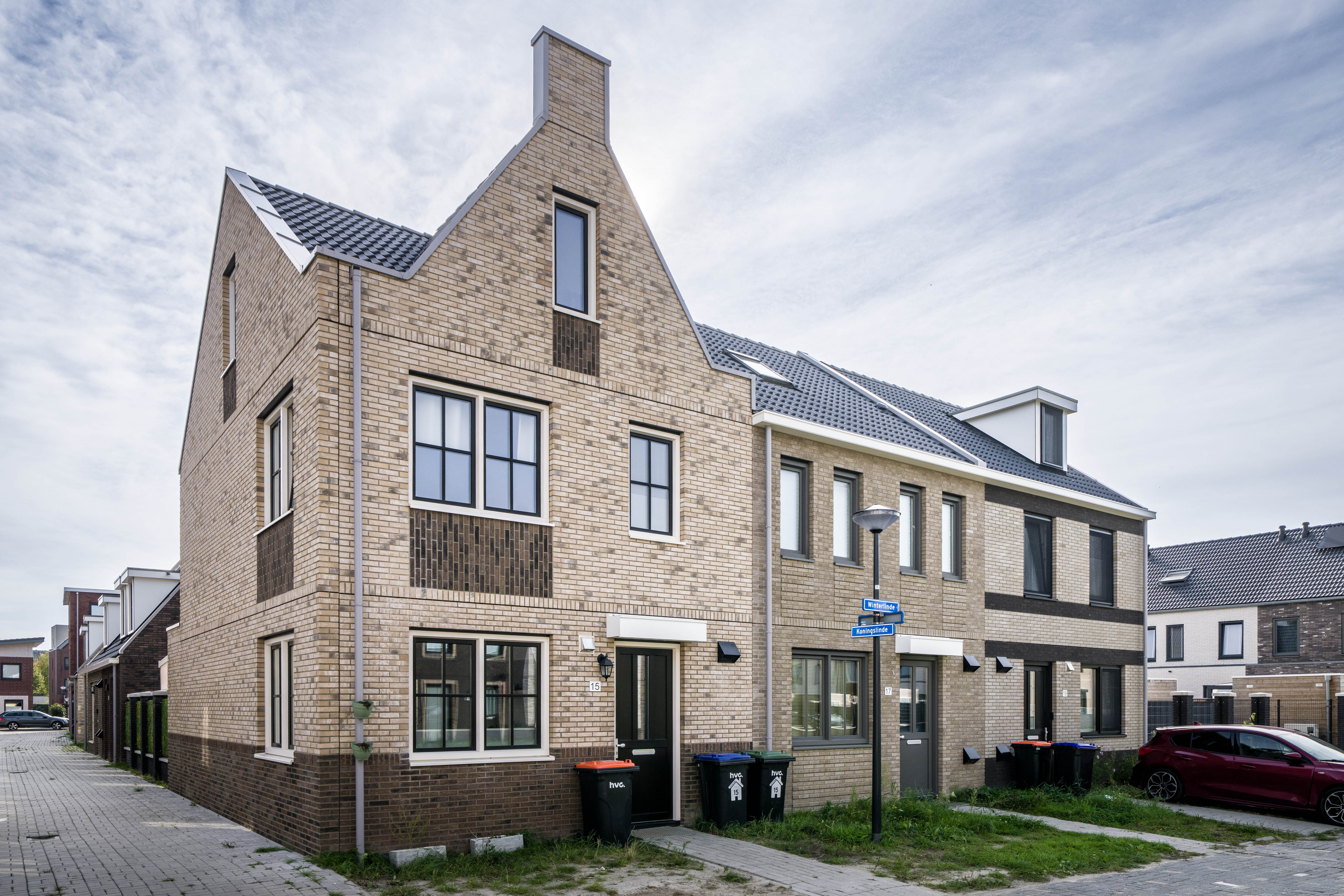 Lelystad Parkwijk straat, drie woningen