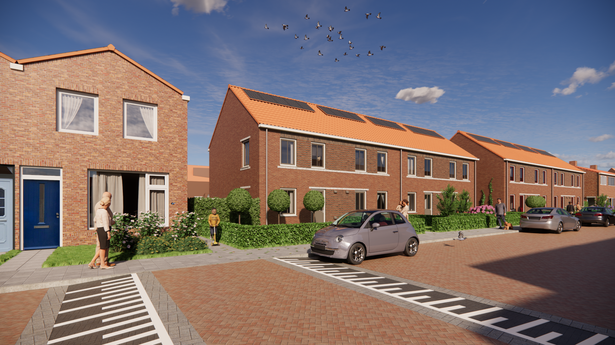 Artist Impression - Middelburg - Oosterscheldestraat - Tweelaags met kap - Kruispunt