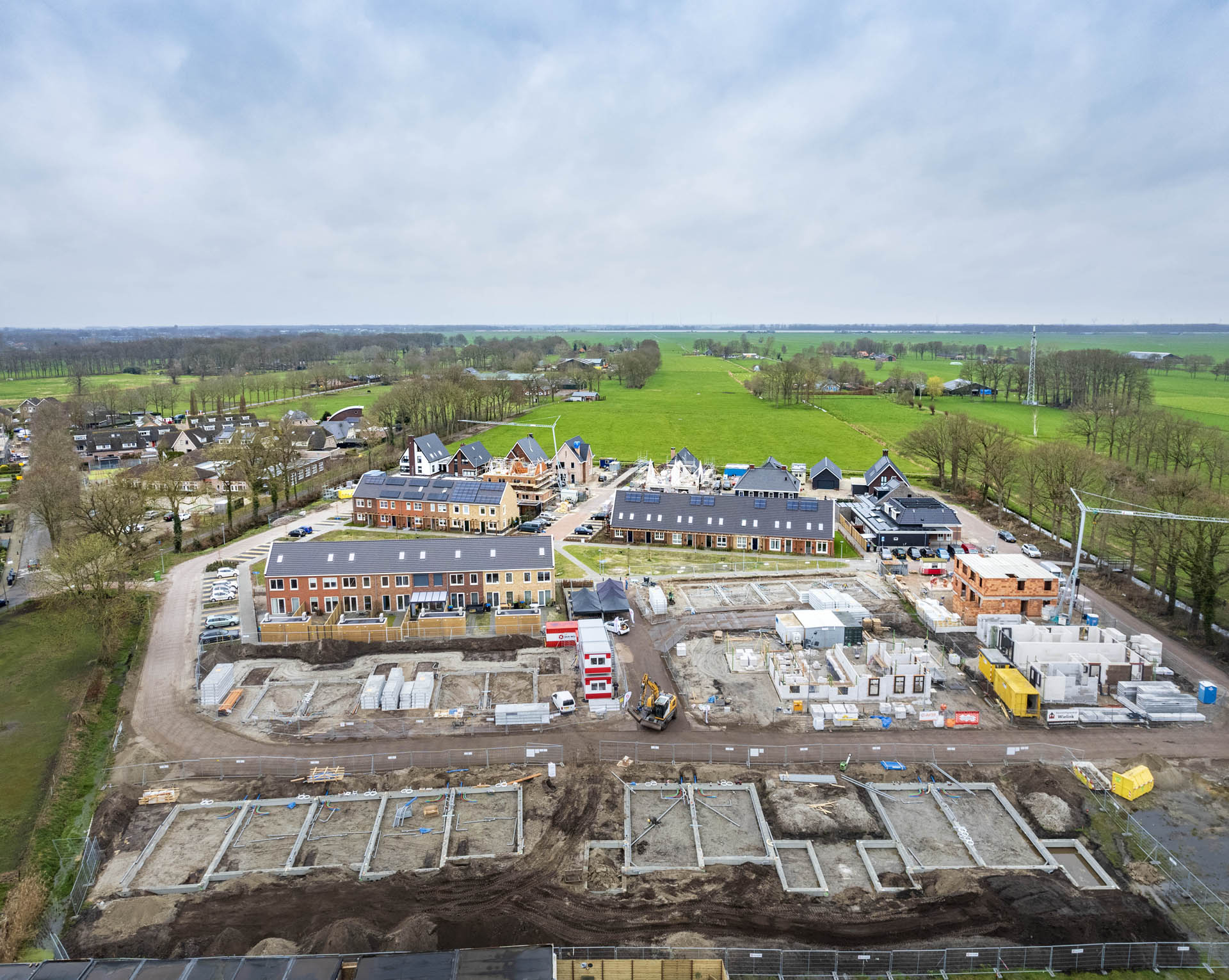 Dronefoto fase 2 Oosterburgh Oosterwolde