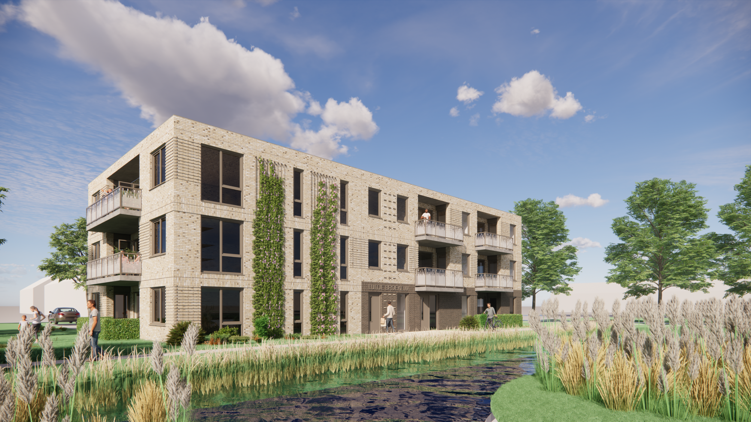 Artist Impression - Purmerend - Luitje Broekemastraat - Galerij - Water kant