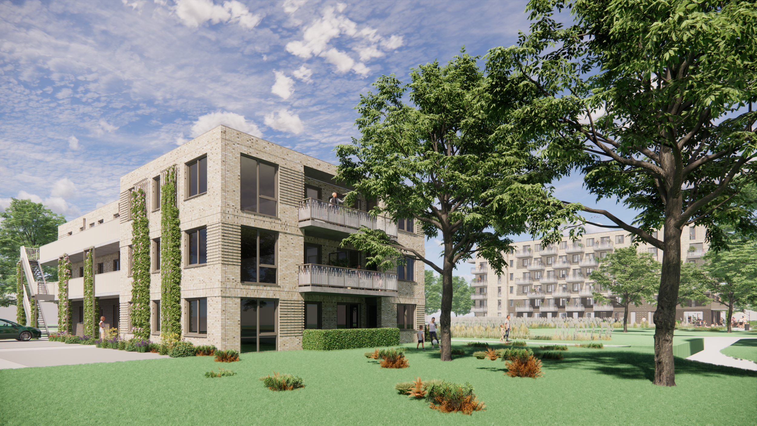 Artist Impression - Purmerend - Luitje Broekemastraat - Parkzijde