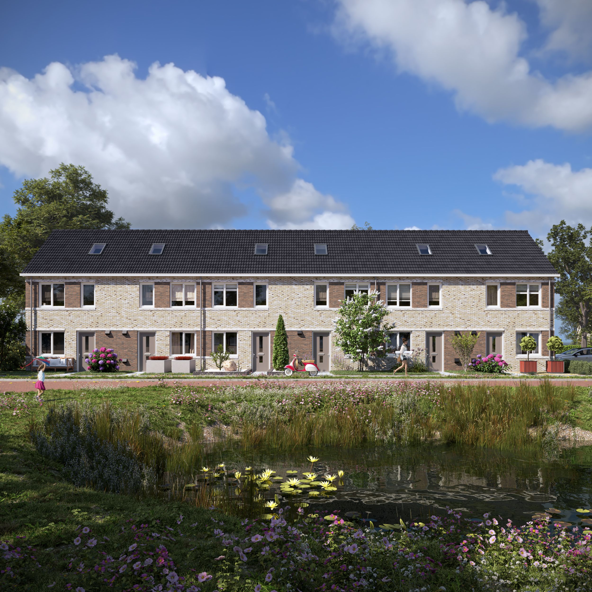 Artist Impression - Someren - Tweelaags met kap woningen
