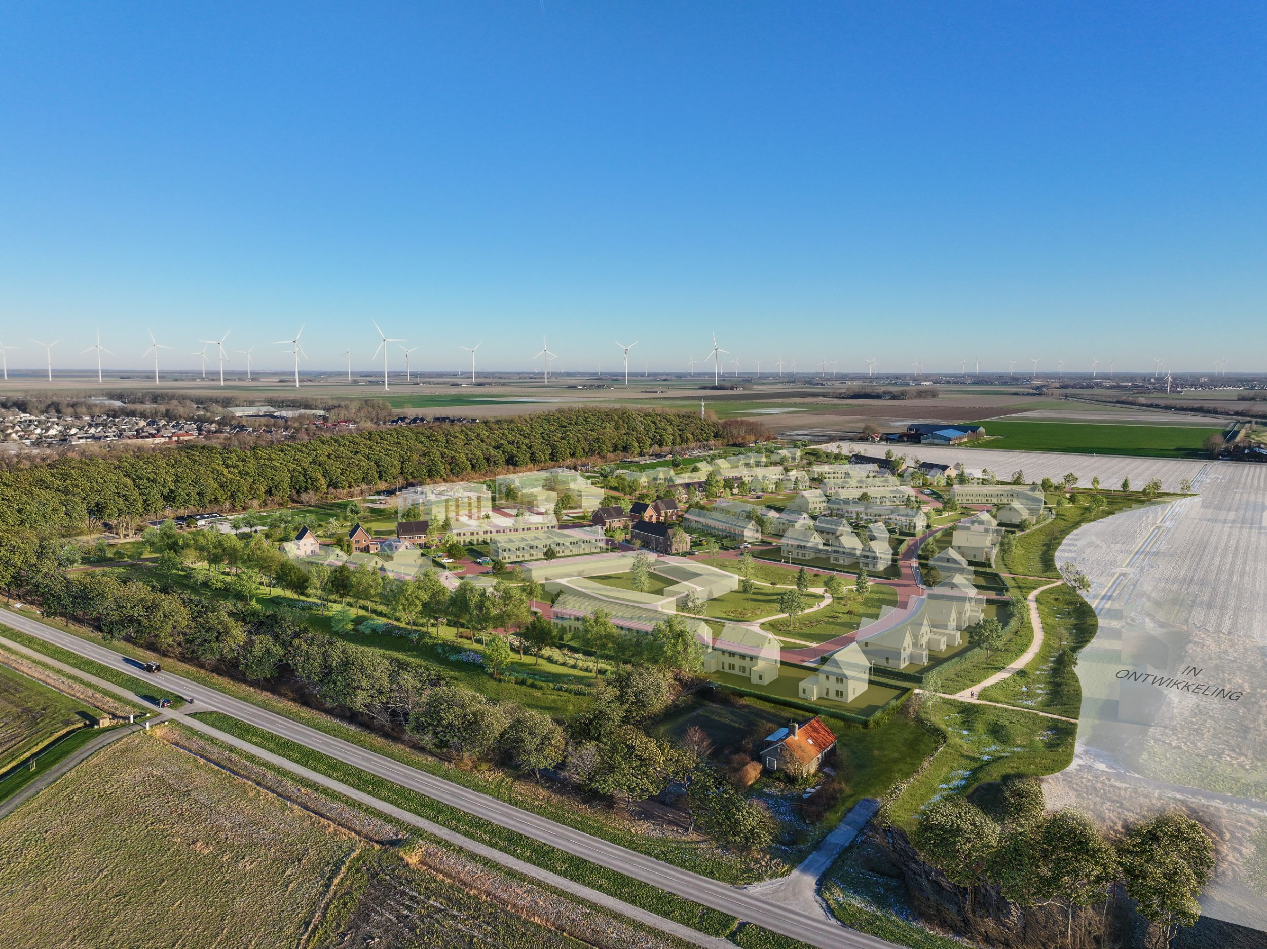 Artist Impression - Swifterbant - Luweland - Dronefoto - Levensloopbestendig