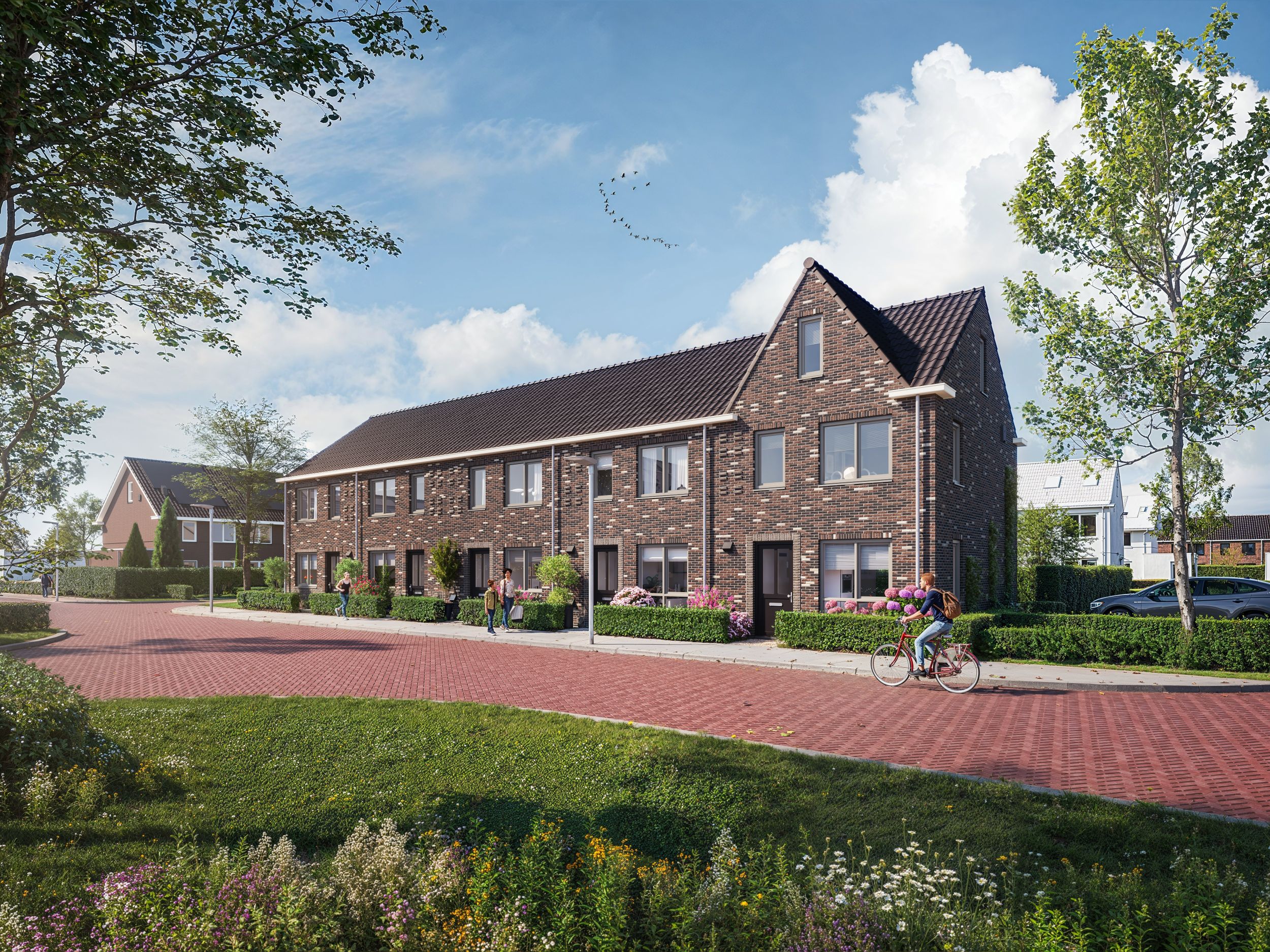 Artist Impression - Swifterbant - Luweland - Tweelaags met kap - mix kleuren gevelstenen