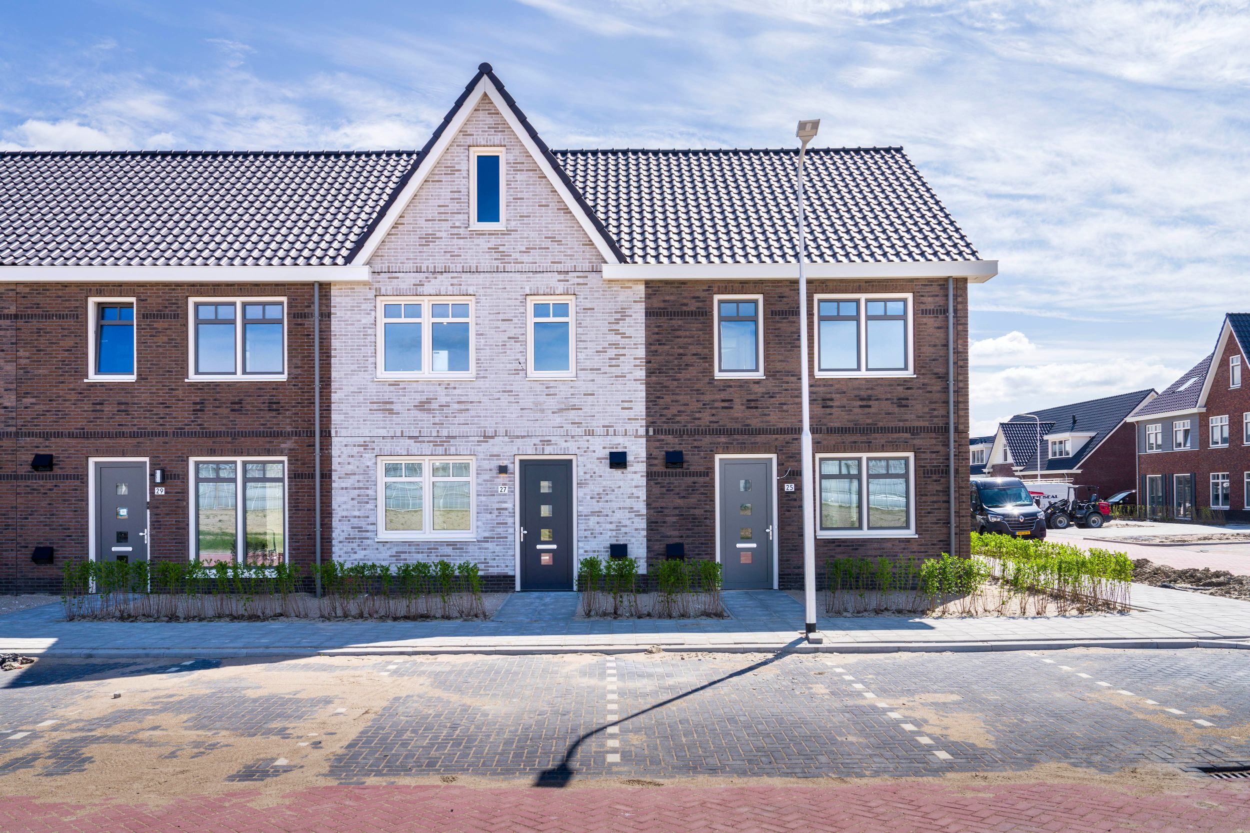 Zevenhuizen - 19 woningen - tweelaags met kap - voorzijde