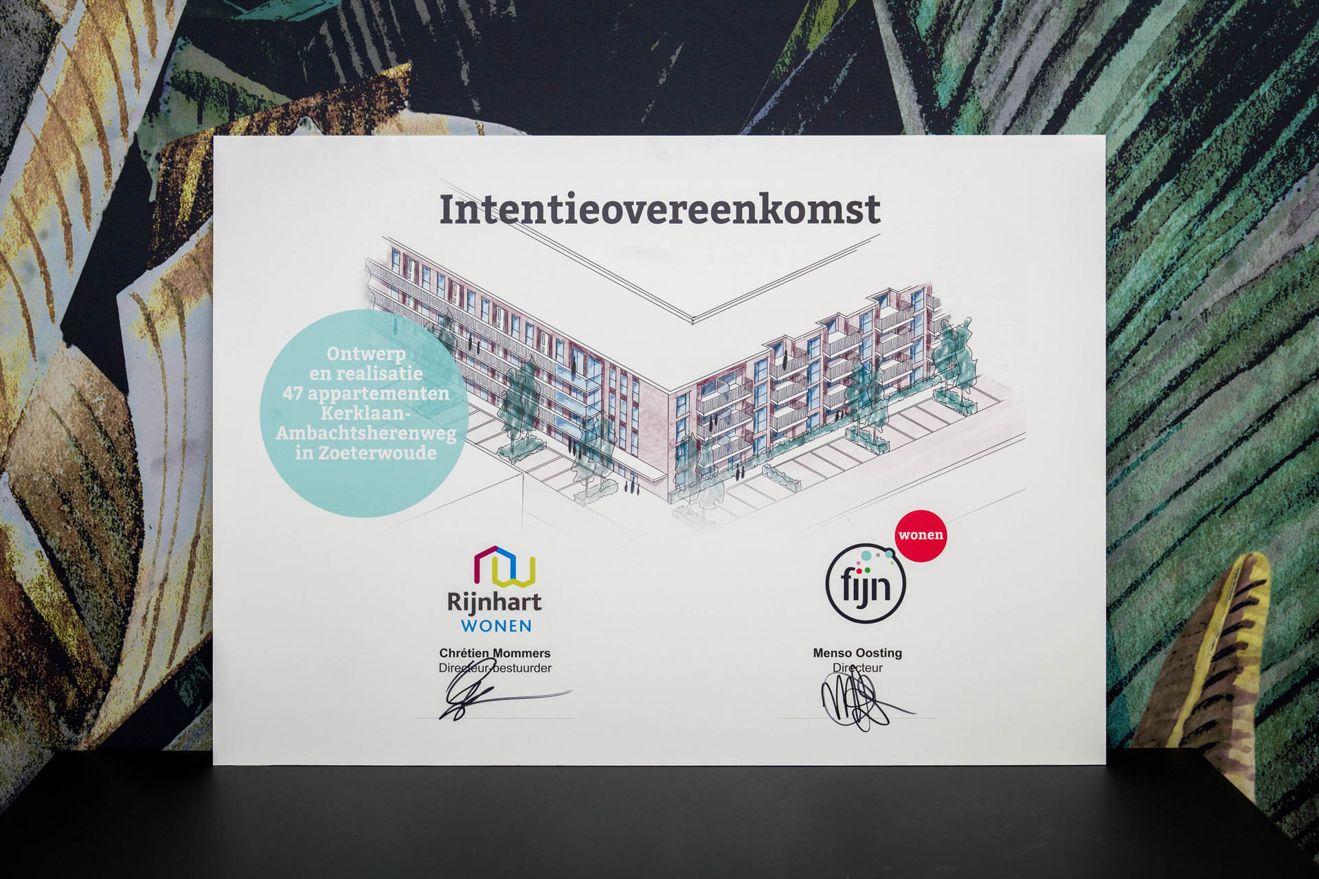 Intentieovereenkomst 47 appartementen Zoeterwoude