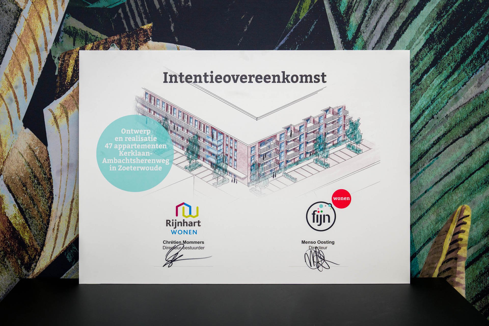 Intentieovereenkomst 47 appartementen Zoeterwoude