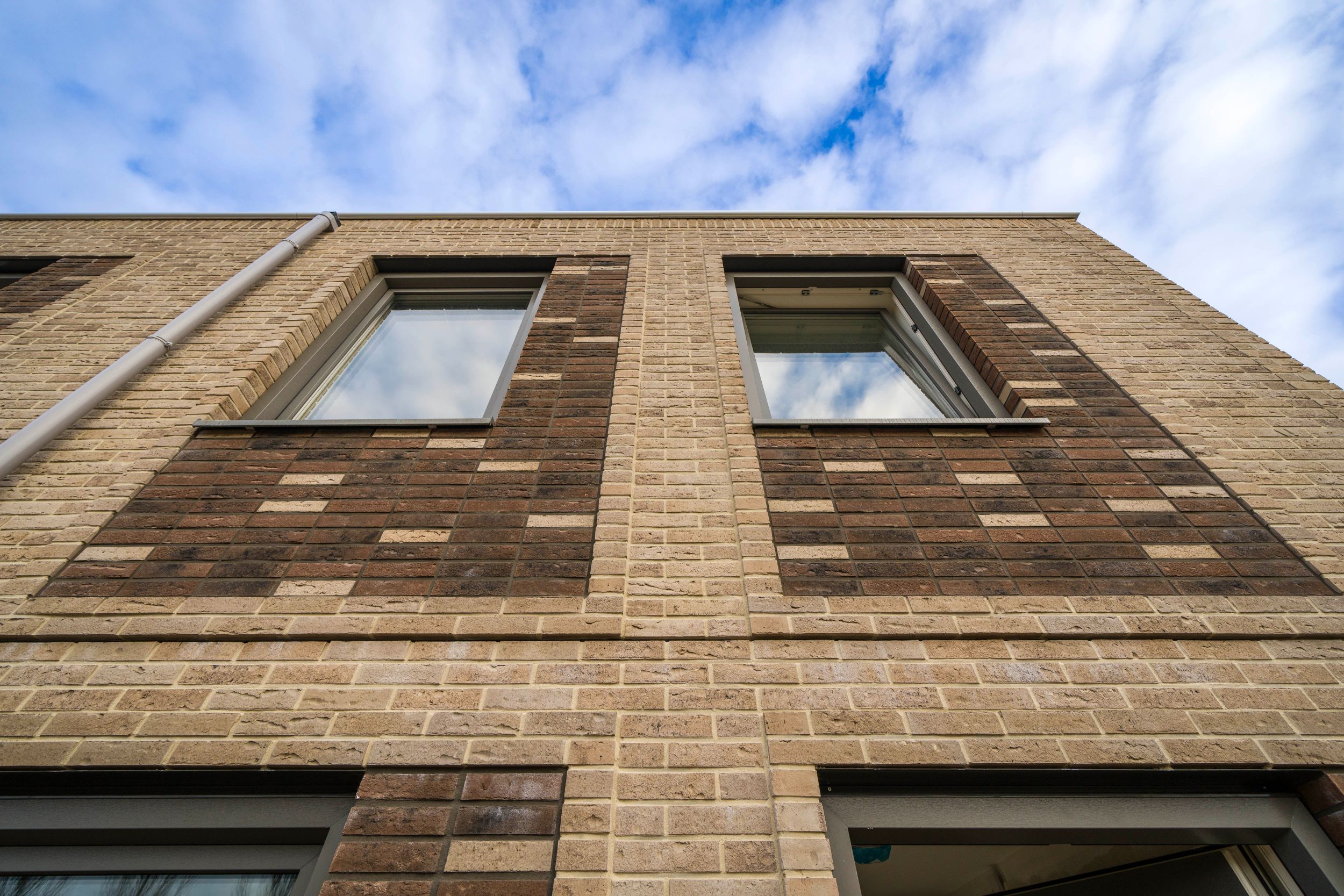 Zwolle - De Tippe - Detailfoto - Gevel - Tweelaags plat