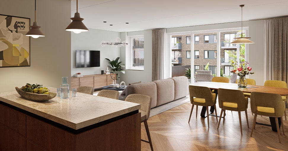 Artistieke impressie interieur Hispohof