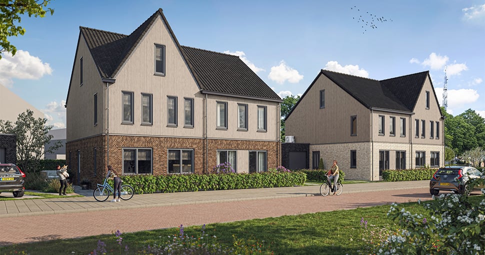 Artistieke impressie woningen Groene Vaart