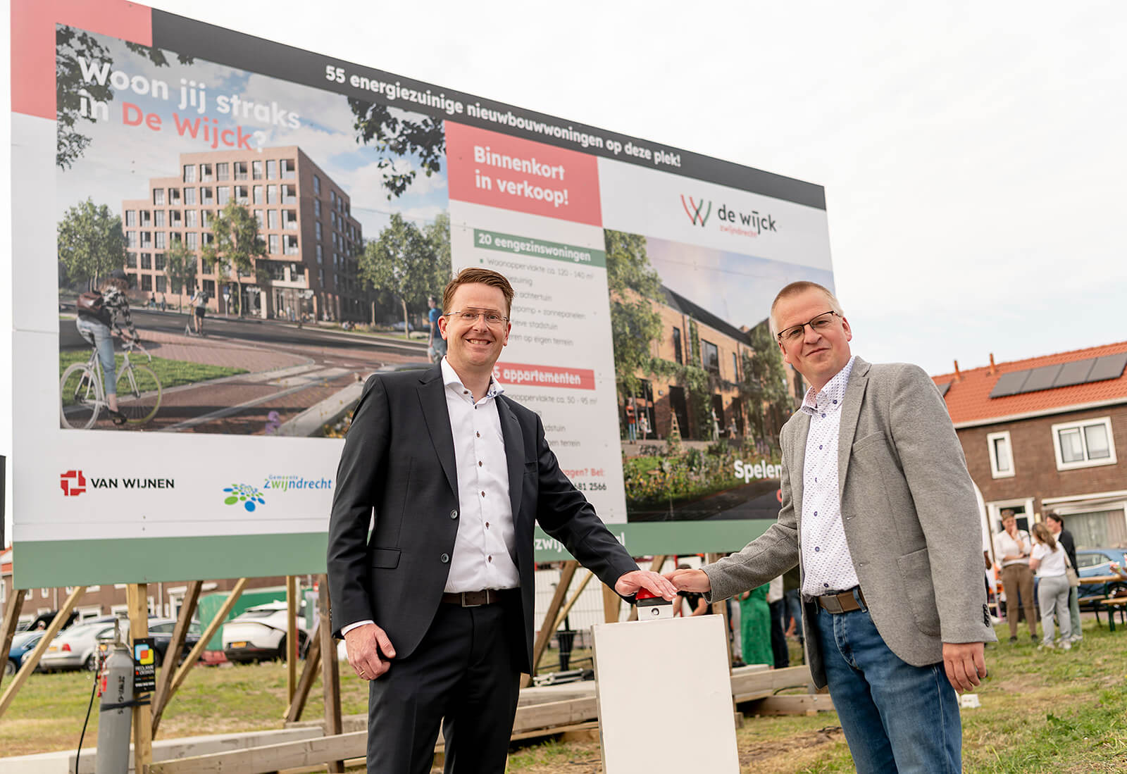 Onthulling bouwbord -Wijck