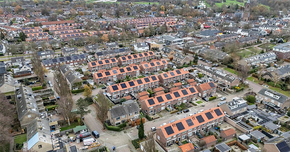 Dronefoto woningen Loenen aan de Vecht en Omstreken
