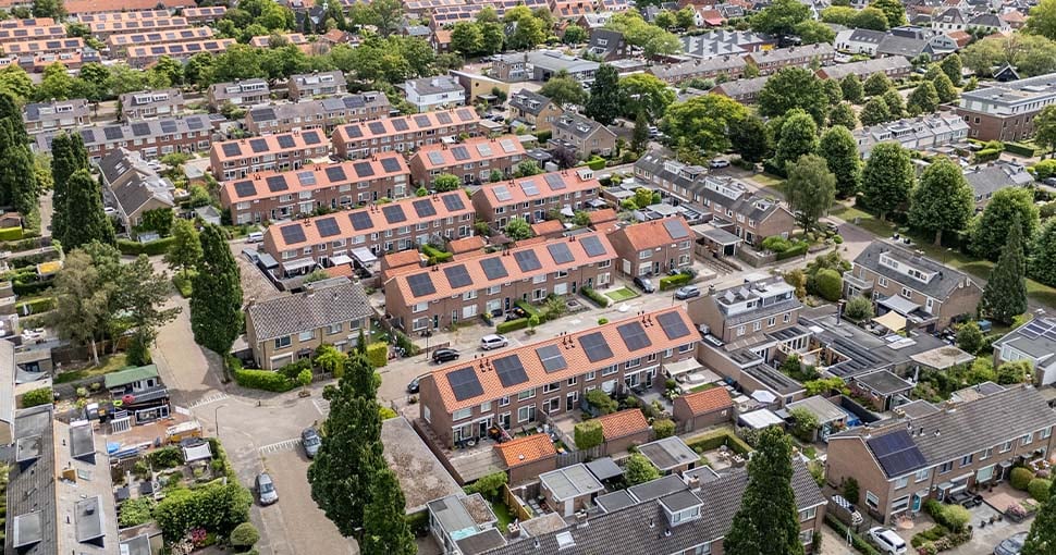 Dronefoto woningen Loenen aan de Vecht Vecht & Omstreken