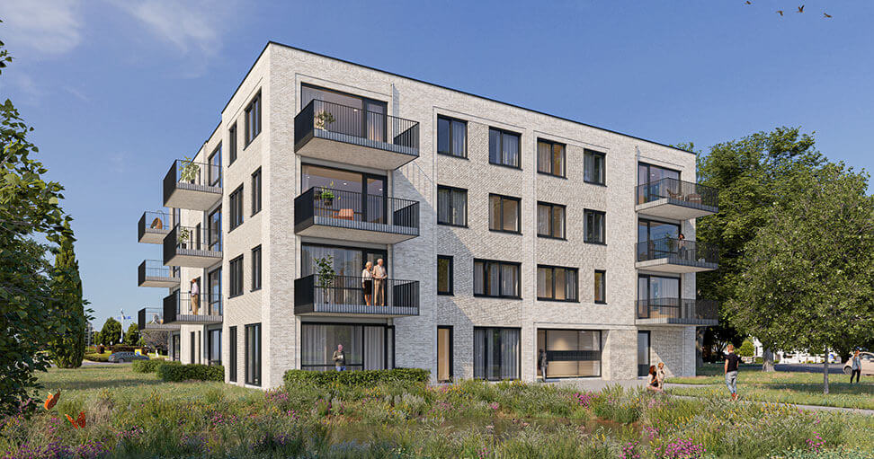Artistieke impressie appartementen Europalaan