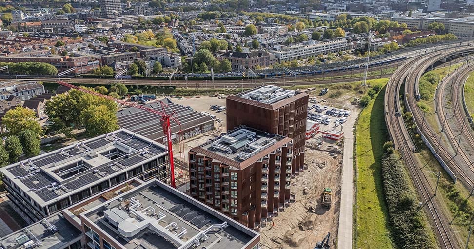 Bouwplaats Wisselspoor vogelvlucht