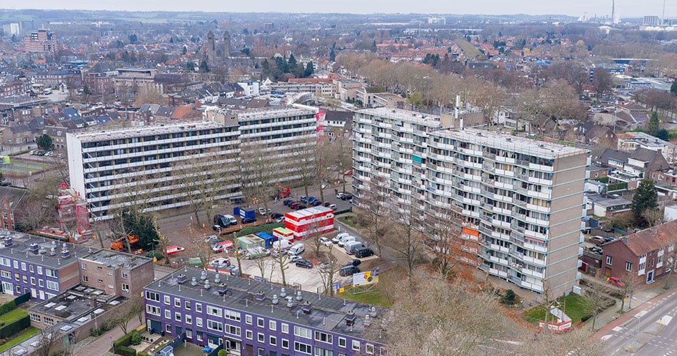 Dronefoto Martin Luther Kingplein flats