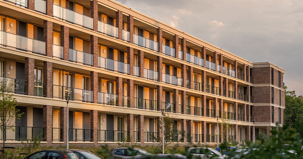 Galerij appartementgebouw de Scheg Wonen Limburg RO Groep
