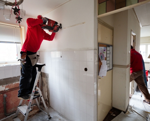 Renovatiewerkzaamheden in bewoonde toestand