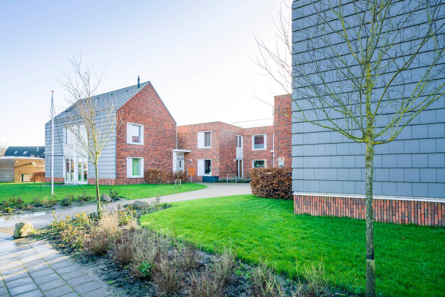 Woningen met gras 