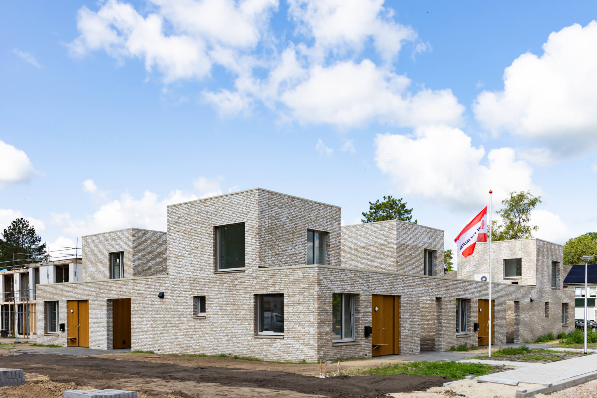 De woningen die gebouwd zijn in opdracht van WBO Wonen