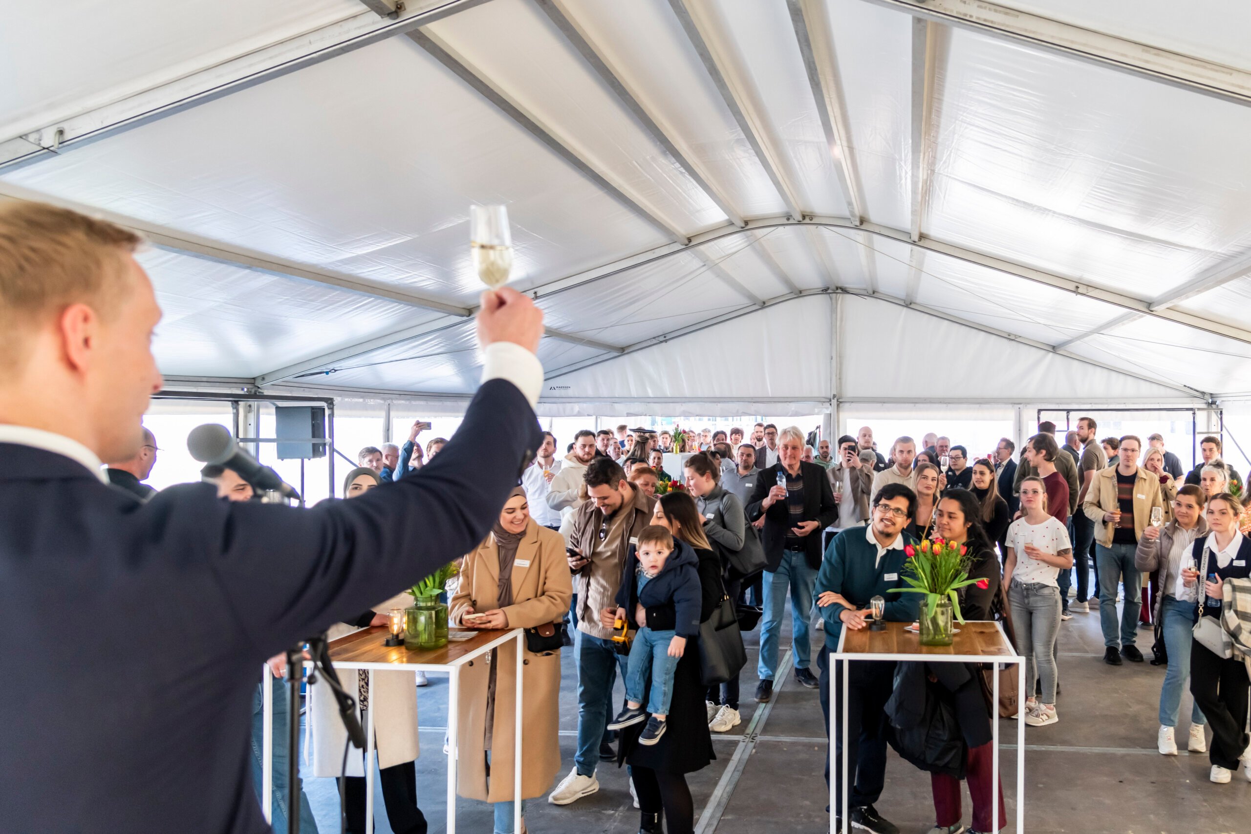 Onthulling bouwbord -Wijck