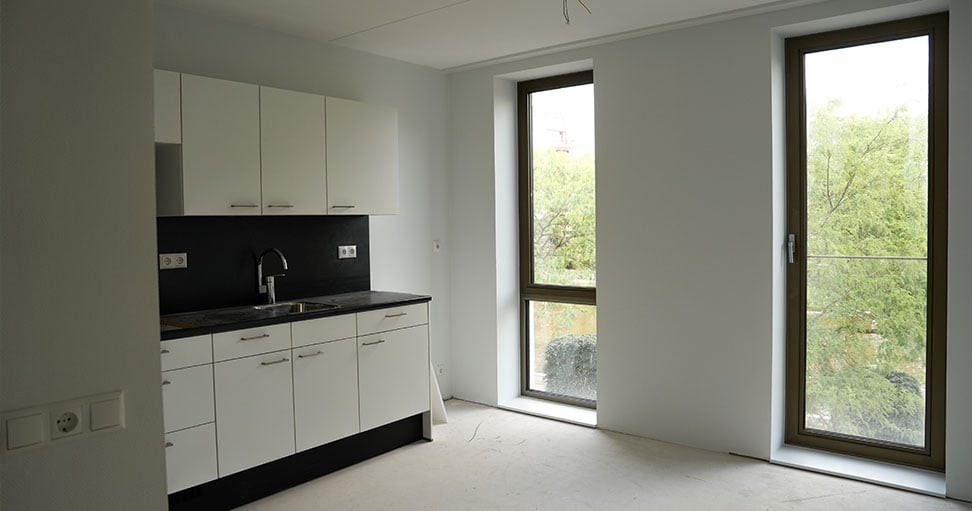 Keuken woonkamer appartement BrabantWonen Campus300