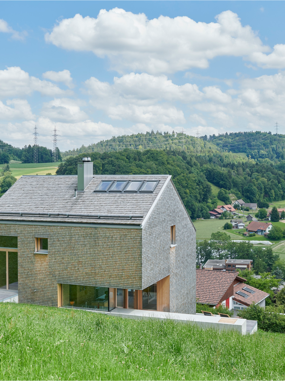 House on a green hill