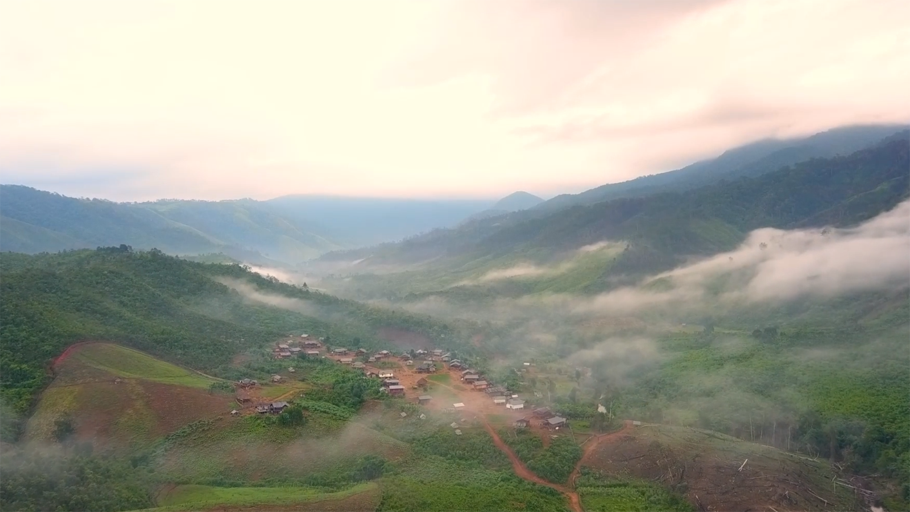uganda landscape of small village in mountains for wwf-velux partnership