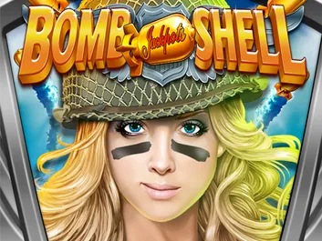 The image shows a promotional graphic for the online slot game "Bomb Shell Jackpots" available on Chumba Casino. The background features a dynamic, explosive design with vibrant colors and elements like bombs and fireworks. The title "Bomb Shell Jackpots" is prominently displayed in bold, red and yellow letters at the top of the image, creating a sense of excitement and action. The overall theme is bold and explosive, hinting at big wins and thrilling gameplay.
