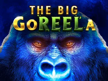 The image shows a promotional graphic for the online slot game "The Big Goreela" available on Chumba Casino. The background features a lush jungle scene with dense greenery and tropical foliage. A large, imposing cartoon gorilla is central to the image, looking fierce and powerful. The title "The Big Goreela" is prominently displayed in bold, yellow and green letters at the top of the image. The overall theme is wild and adventurous, focusing on the thrilling presence of the gorilla in the jungle.