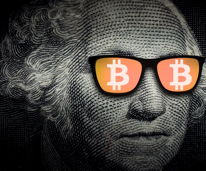 George Washington bitcoin glasses