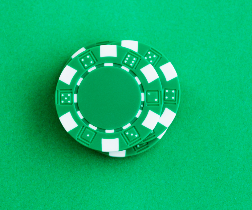 Green poker chips